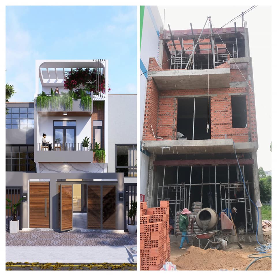 Thi công phần thô nhà phố đúng kỹ thuật